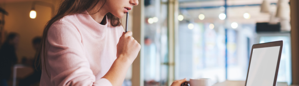 student studying with coffee